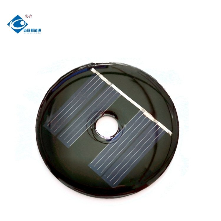 0.3W Lightweight Epoxy Adhesive Solar Panel ZW-Dia48-2V Outdoor Waterproof Solar Panel Charger 2V Customized Mini Solar Panels