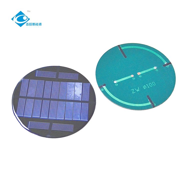 5.5V Lightweight Silicon Solar Panel ZW-Dia100-5.5V Epoxy Adhesive Solar Panel 0.9W Mini Solar Panels Power Charger 0.16A