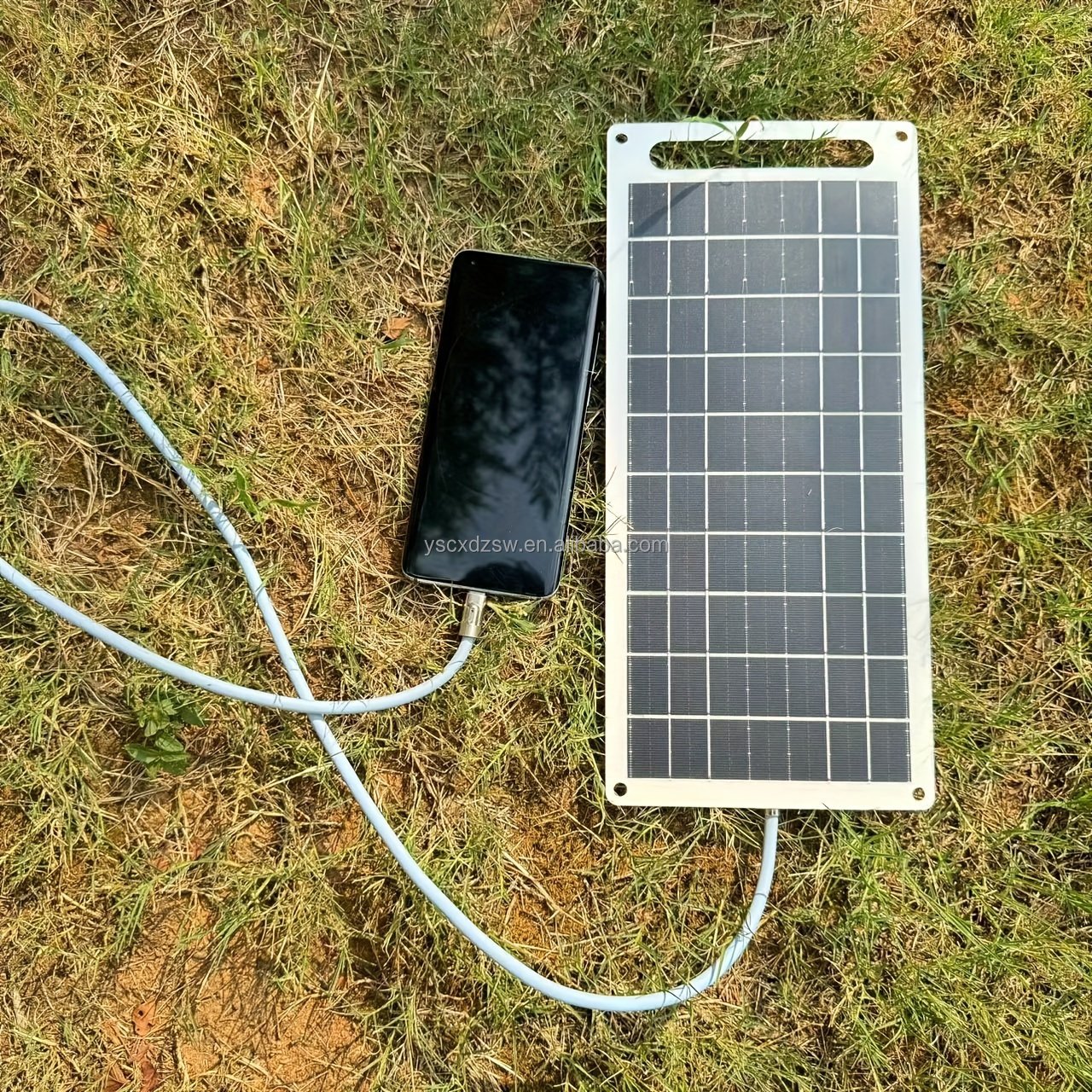Solar charger 5V6W single crystal flexible photovoltaic power generation panel Outdoor solar panel mobile phone charging 20W