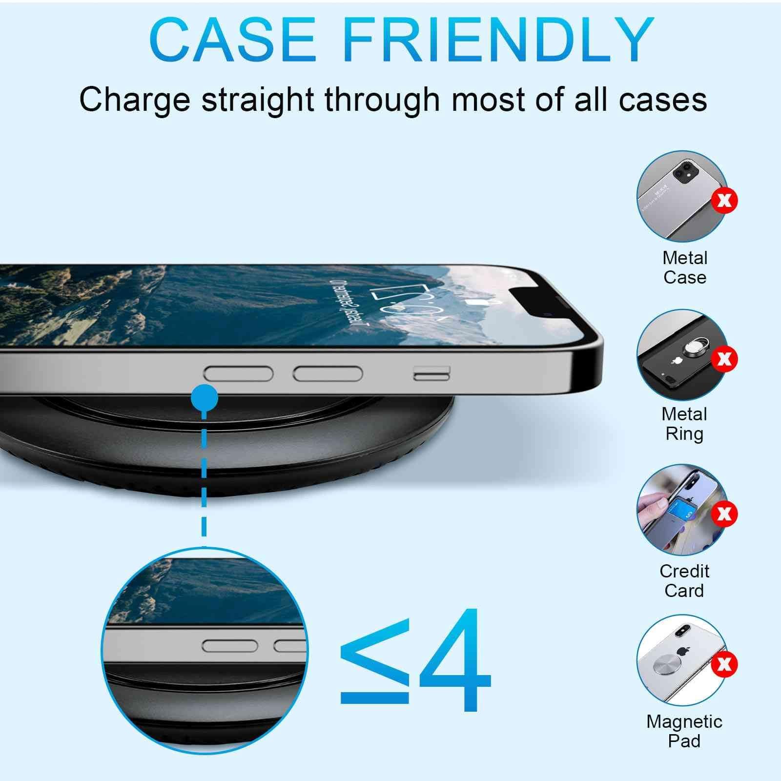 Fast Wireless Charging Pad Compatible with Galaxy S5 LTE-A G906S Wireless Charger Max 15W
