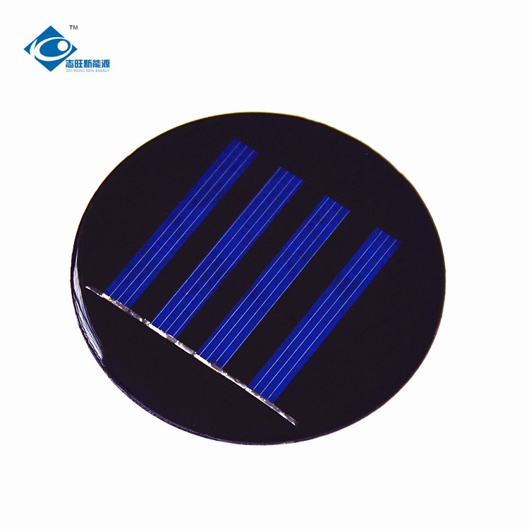 Lightweight Silicon Solar Panel Module 0.23W Customized Epoxy Adhesive Solar Panel ZW-Dia64.5-2V Resin Mini Solar Panels