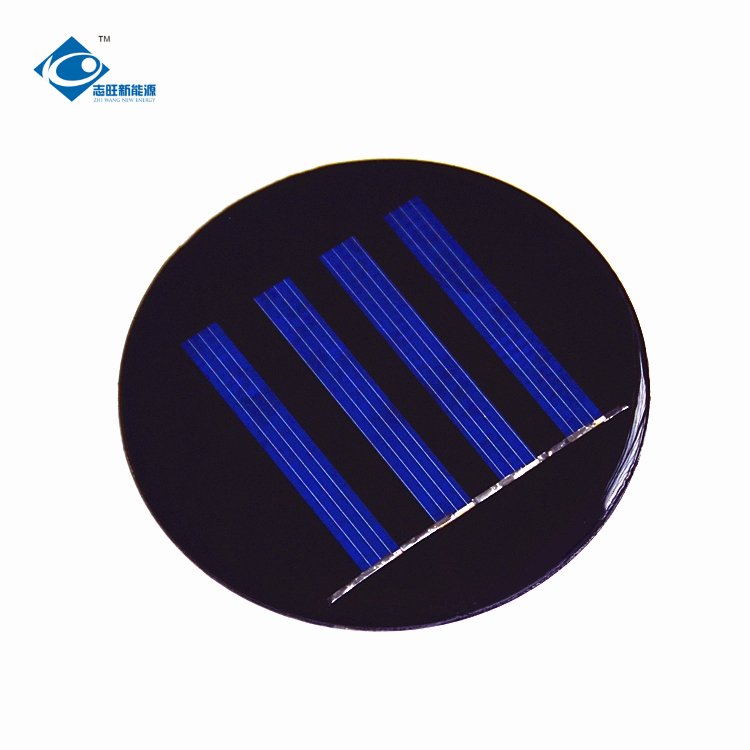 Lightweight Silicon Solar Panel Module 0.23W Customized Epoxy Adhesive Solar Panel ZW-Dia64.5-2V Resin Mini Solar Panels