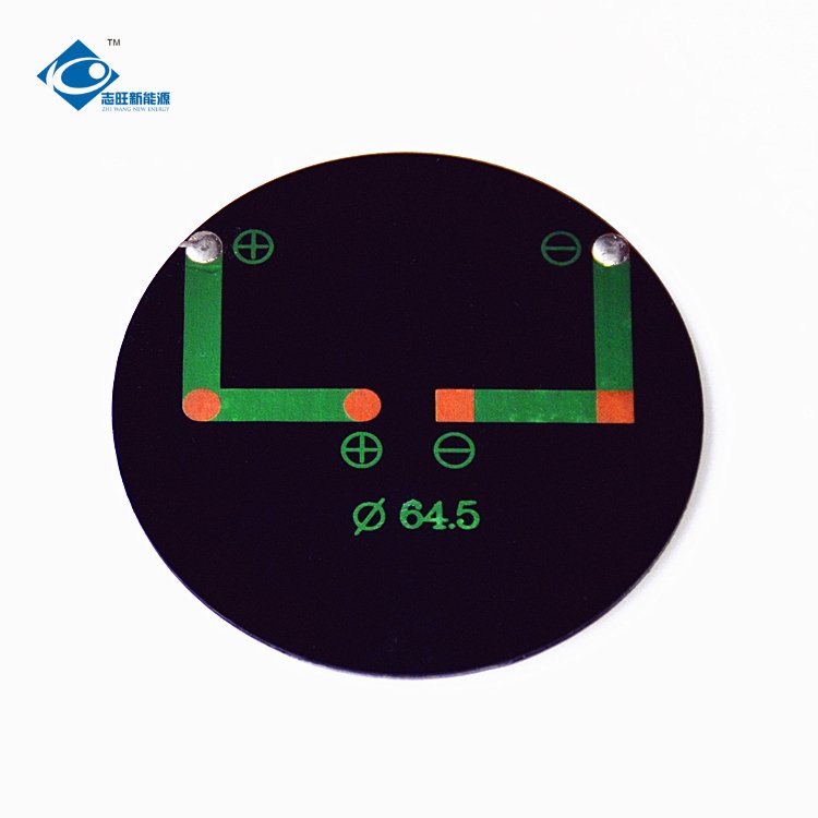 Lightweight Silicon Solar Panel Module 0.23W Customized Epoxy Adhesive Solar Panel ZW-Dia64.5-2V Resin Mini Solar Panels