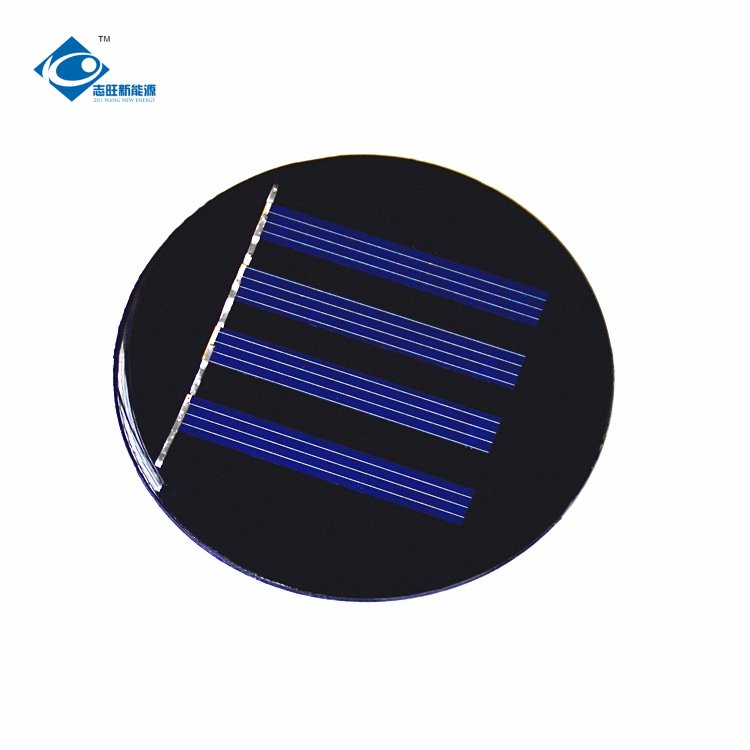 Lightweight Silicon Solar Panel Module 0.23W Customized Epoxy Adhesive Solar Panel ZW-Dia64.5-2V Resin Mini Solar Panels