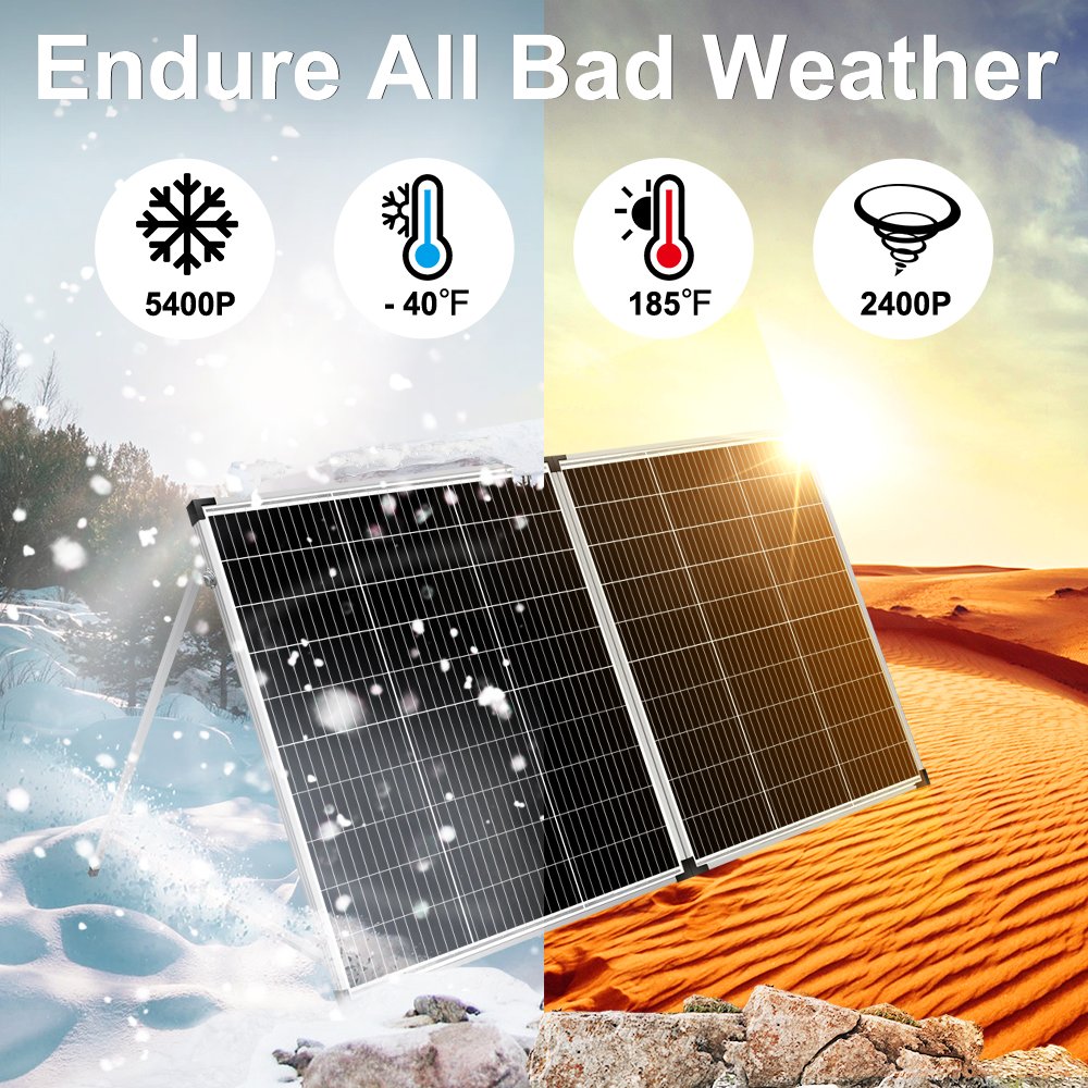 Dokio 18V 200W Rigid Foldable Solar Panel China 18V 20A 12V Controller Panel Solar Easy to Carry Cell/System Charger