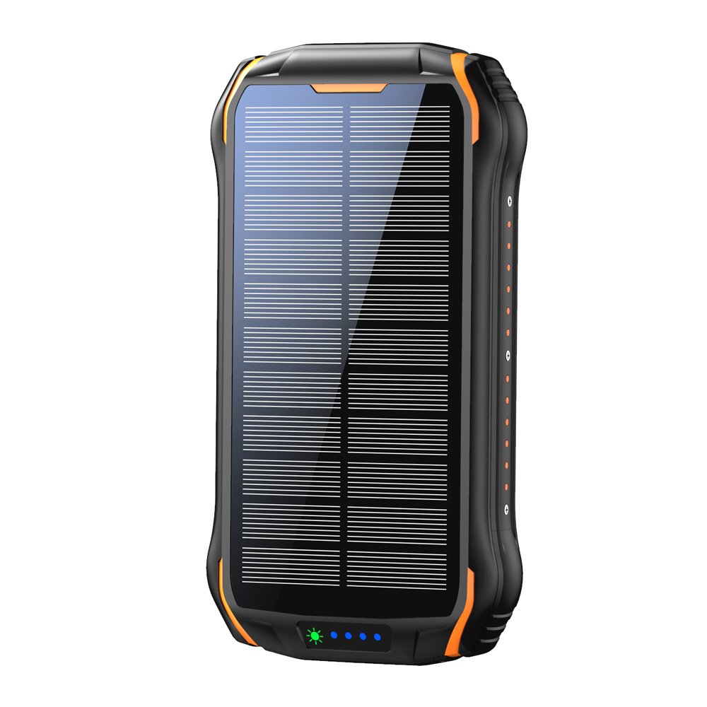 New Trending Products 2024 ODM OEM Logo Large Capacity Led Full Panel Light 26800mAh PD Wireless Fast Charging Solar Power Bank