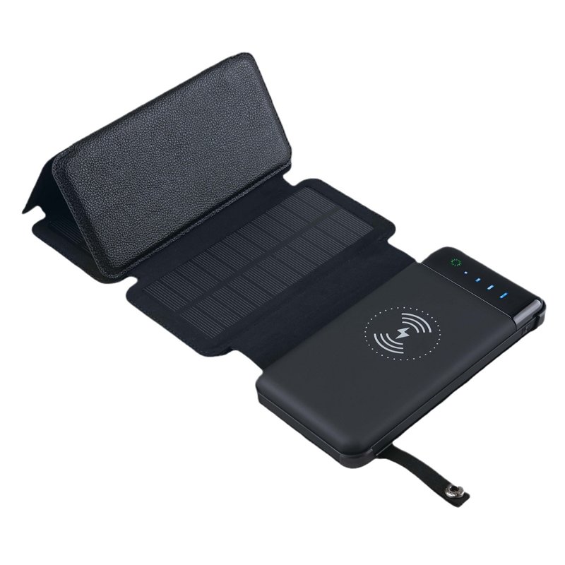 10000 mAh Customizable Foldable Solar Power Bank External Battery Pack Portable Power Bank Mini Power Bank Custom LOGO