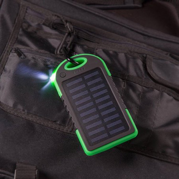 5000mAh Portable Charger Solar Power Bank Dual USB Waterproof Powerbank