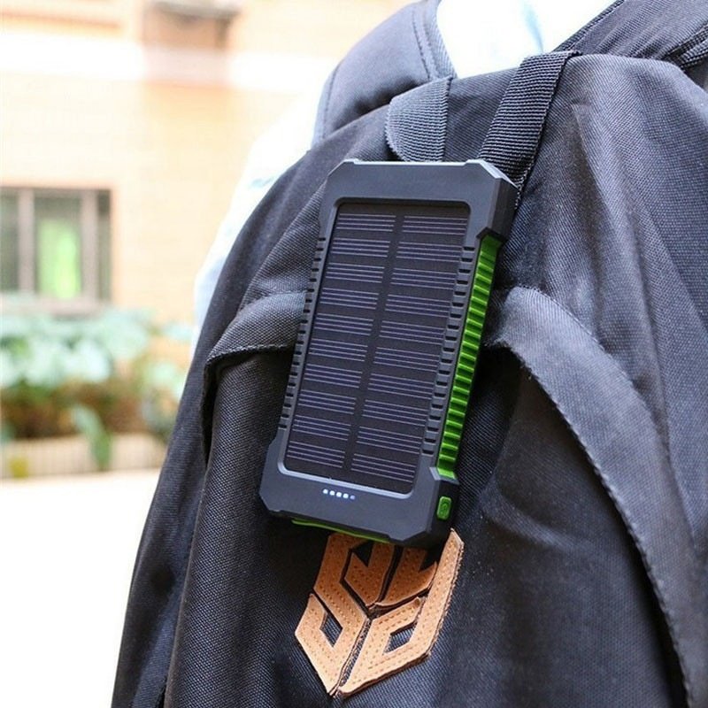 20000MAH Solar Charger Bank Usb Power Bank Waterproof Battery Charger Portable Cell Charger