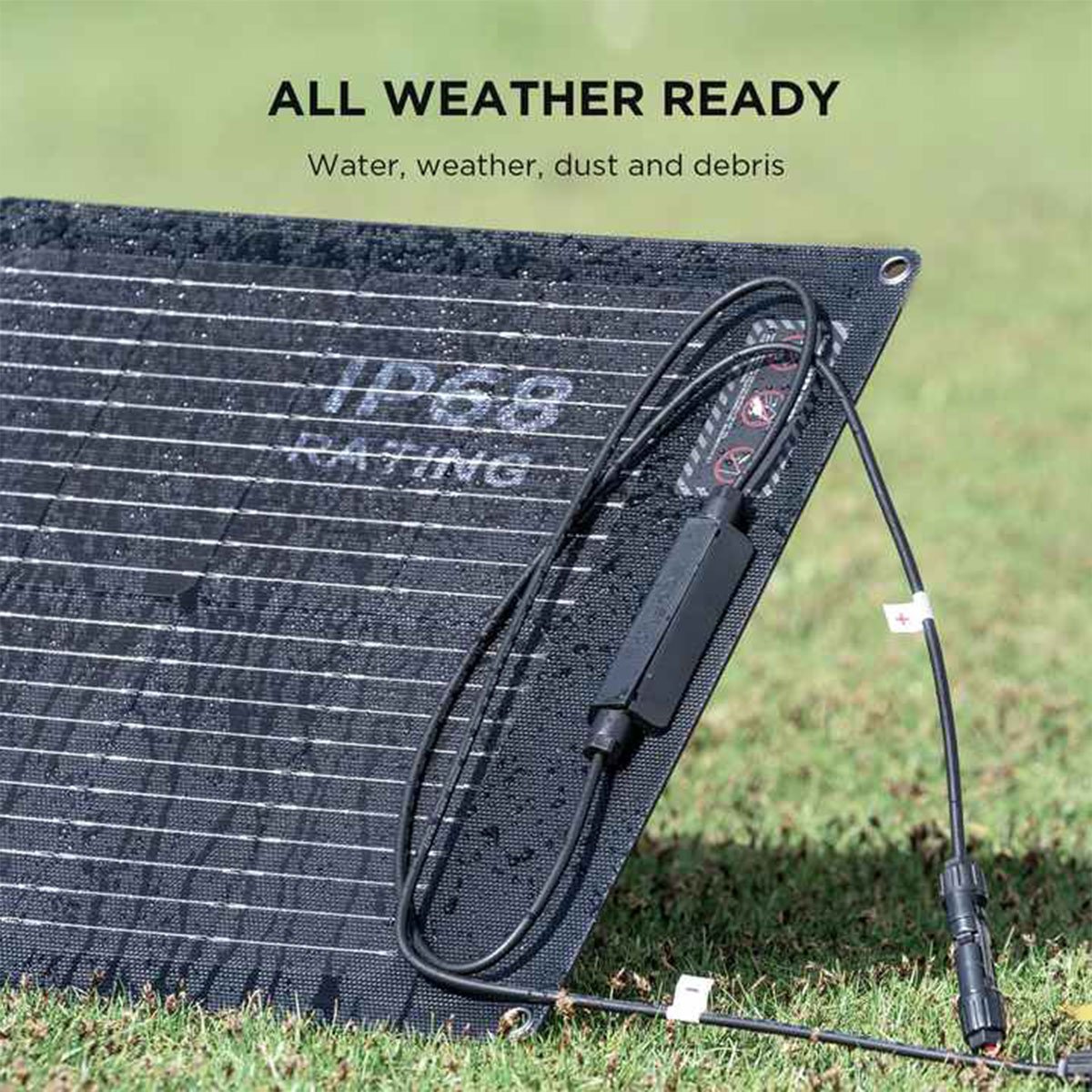 160W Portable Solar Panel for Power Station Foldable Solar Charger Modules with Adjustable Kickstand Waterproof IP68 for Outdoor