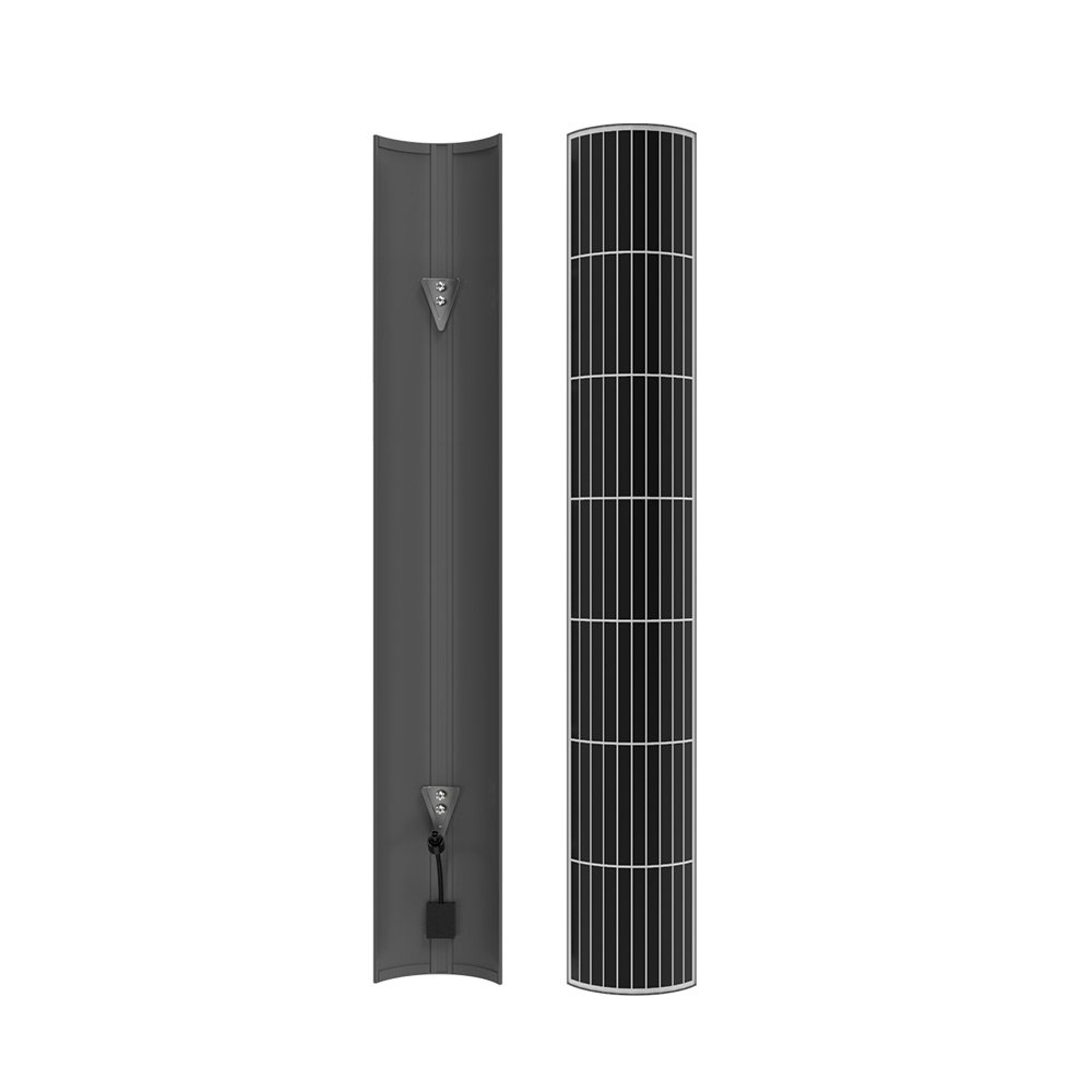 KLR Custom rigid glass curved solar panels 50W 60W 100W 12V cylinder solar panel solar tube for street light