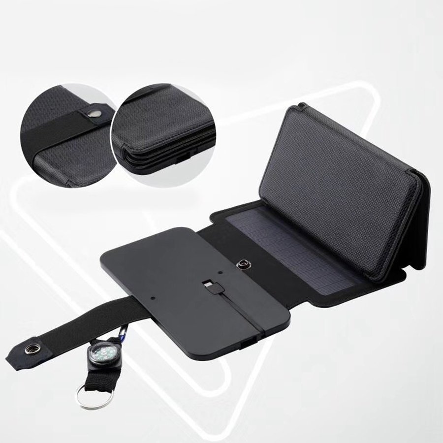 China Factory Price 7.2W 9W 12W Outdoor Foldable Solar Charging Panel Power Bank Solar Charger