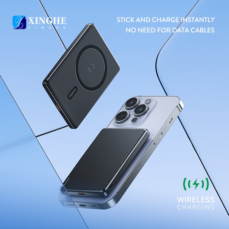 Wireless magnetic fast charger safe 20W PD fast charging large capacity 5000mAh magnetic power bank