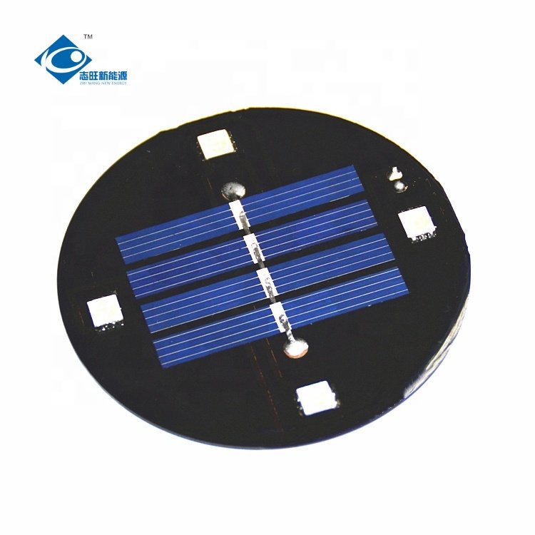2V Customized Solar Panel ZW-Dia68 Round Epoxy Adhesive Solar Panel 0.17W Mini Solar Panels Power Charger