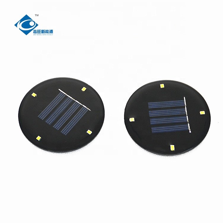 2V Customized Solar Panel ZW-Dia68 Round Epoxy Adhesive Solar Panel 0.17W Mini Solar Panels Power Charger