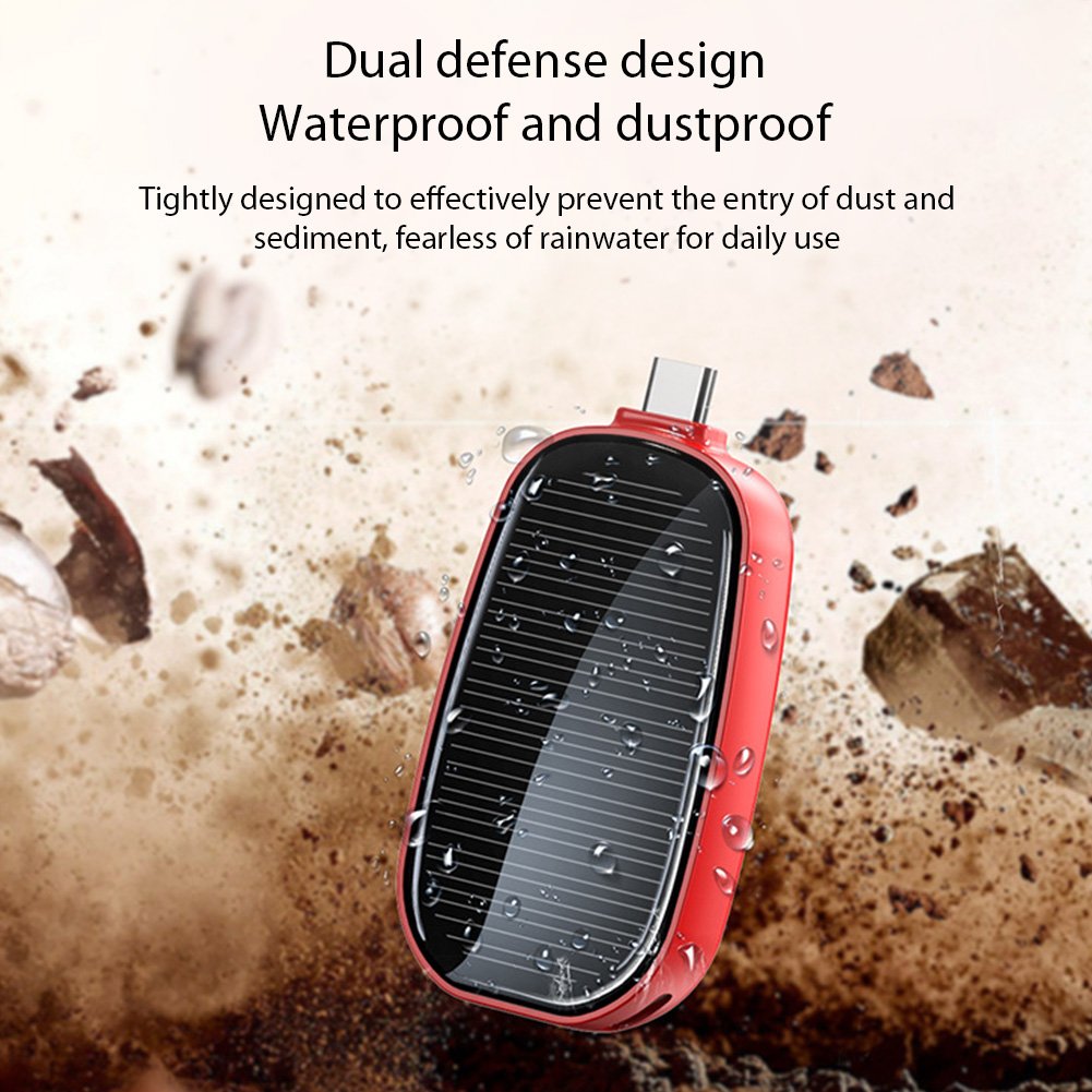 New Energy Keychain Solar power bank for Cell phone TWS Earphone Emergency Charger Mini Power Banks Portable Powerbank