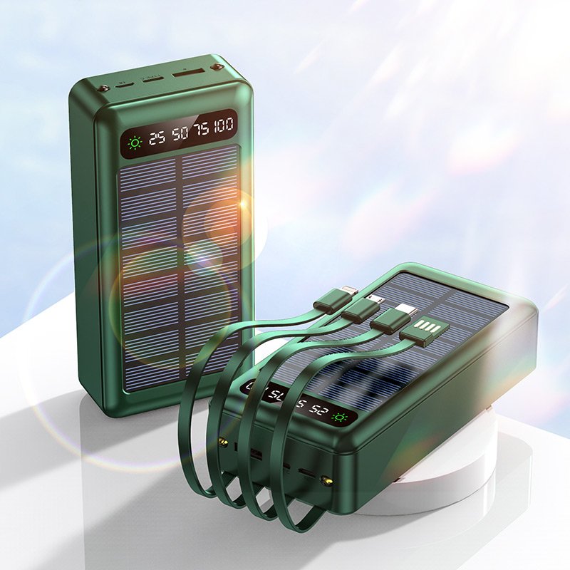 Solar power bank high capacity mobile charging treasure power supply Factory wholesale portable 20000mah