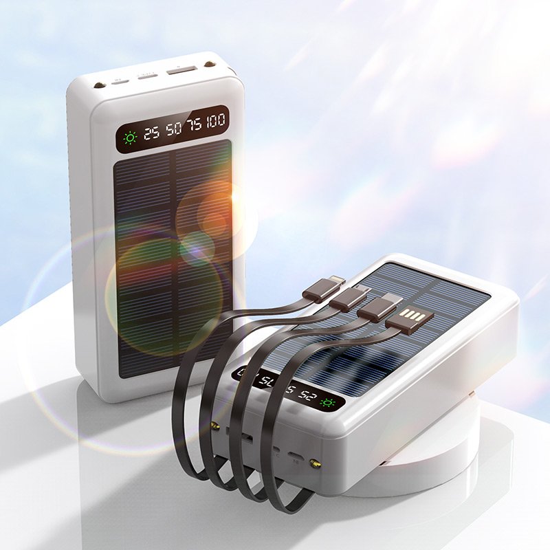Solar power bank high capacity mobile charging treasure power supply Factory wholesale portable 20000mah