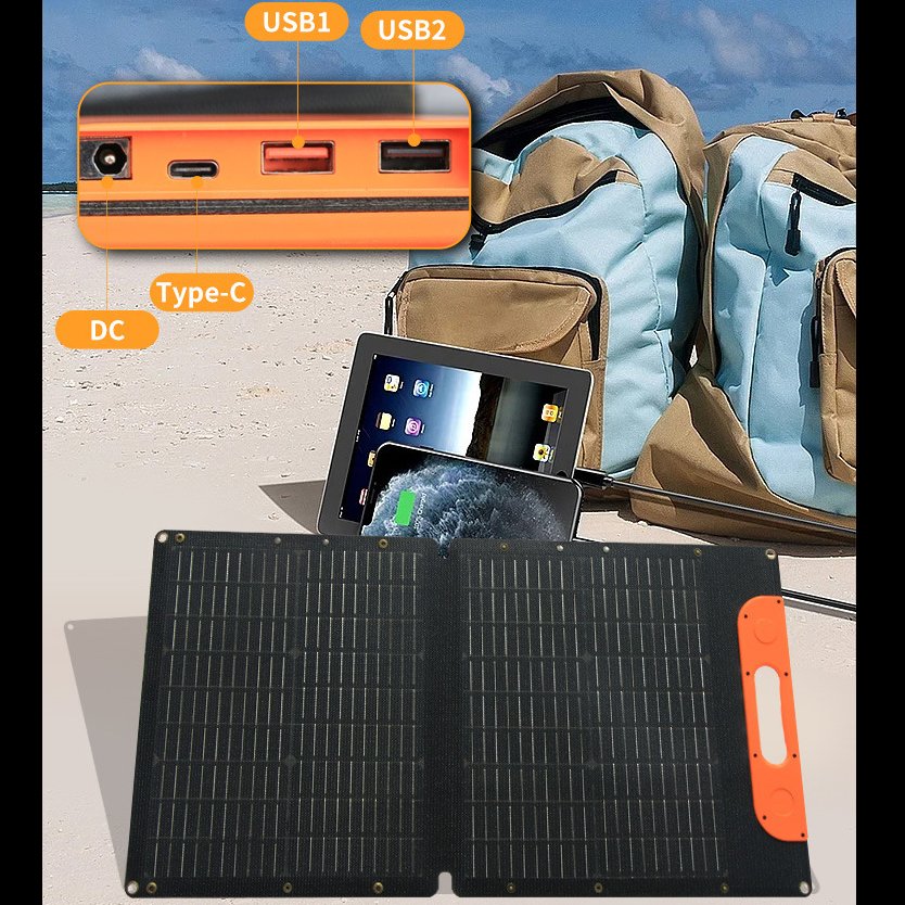 solar panels charge phone mobile charger solar power battery pack camping portable solar charging station