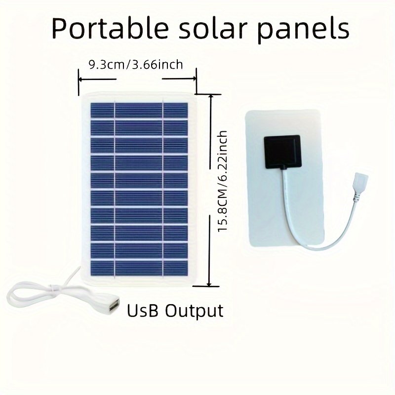 Portable Mini Solar Panel Charr Waterproof USB 2W 5V Flexible Mobile Phone Battery Charr Small Sized