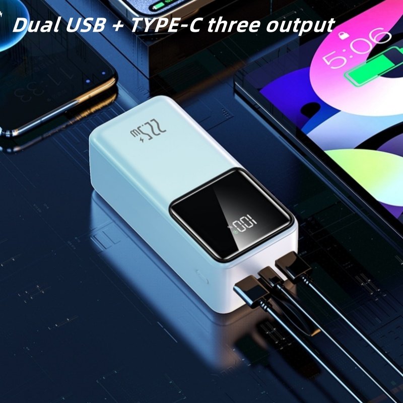 Wholesale Factory Price Portable Power Banks with LED Display Super Fast Charge True Capacity 30000mah 40000mah 50000mah