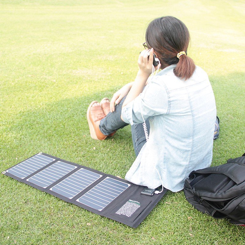 solar phone charger 20W Sunpower folding mono solar panel