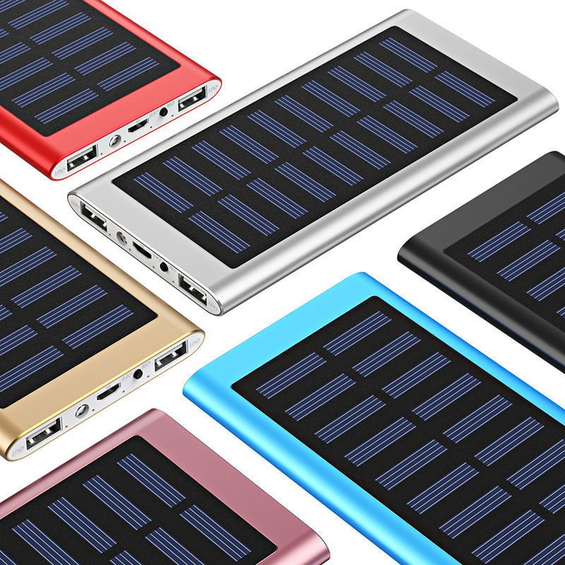 Ultra Thin Solar Power Bank 20000mah 10000mah USB Solar Panel For Phones USB Portable Charger