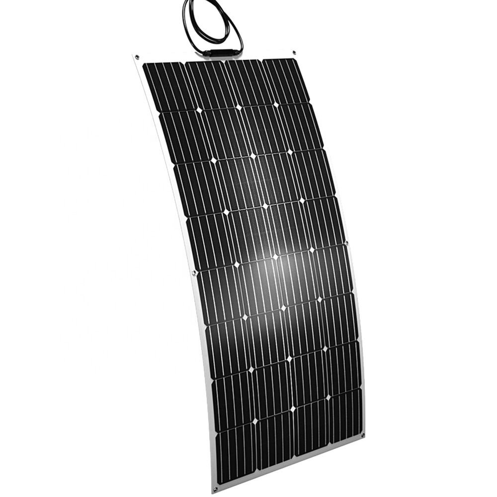 Flexible Solar Panel 110W 12V Monocrystalline Bendable 110 Watt 12Volt Semi-Flexible Mono Solar Panels Charger Off-Grid for RV