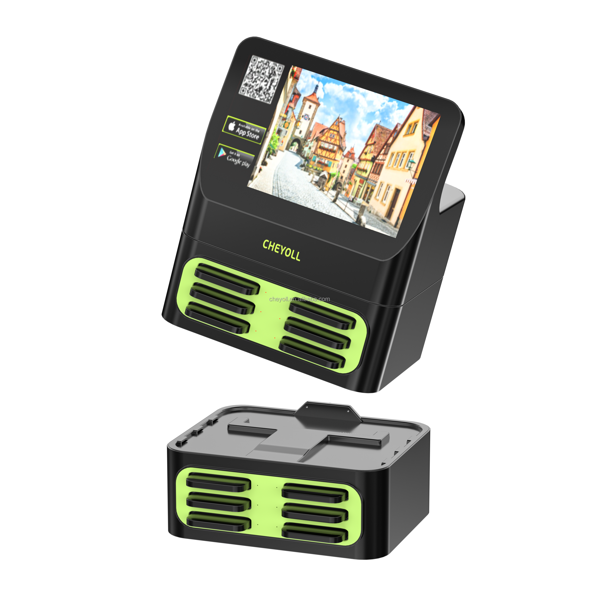 portable fast charging sharing power bank rental station with screen vending machine