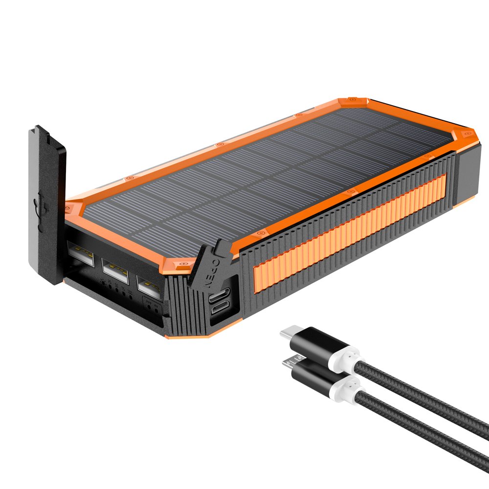 New Products 2024 PD Fast Charger 16000mAh Large Capacity Triple Usb Outdoor Camping Light Waterproof Solar Power Bank 20000mAh