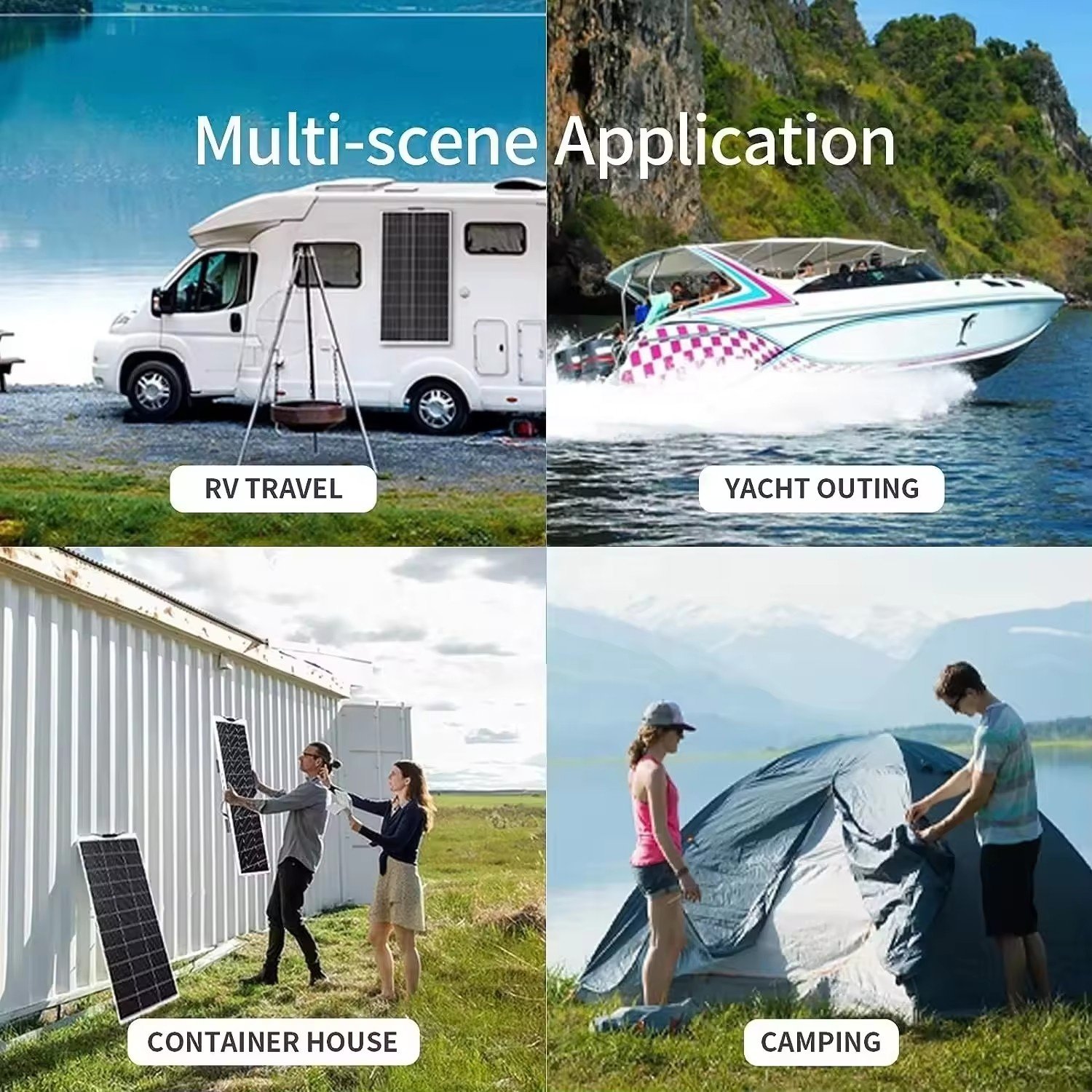 55W Flexible Solar Panel For Car Roof 18V Solar Energy System Outdoor for Car Boat Motorcycle Solar Plate 55W 18V SunPower cells