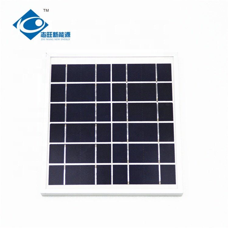 Zhiwang Aluminum Frame Solar Panel ZW-4W-6V-1 Mini Solar Panels Power Charger 6V Transparent Glass Laminated Solar Panel