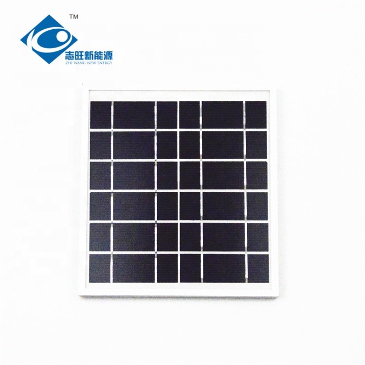 Zhiwang Aluminum Frame Solar Panel ZW-4W-6V-1 Mini Solar Panels Power Charger 6V Transparent Glass Laminated Solar Panel