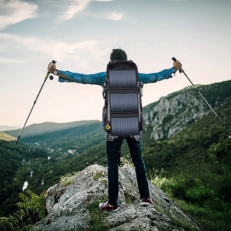 High Quality Outdoor Travel Solar Panel Backpack USB Charging Solar Panel Hiking Backpack