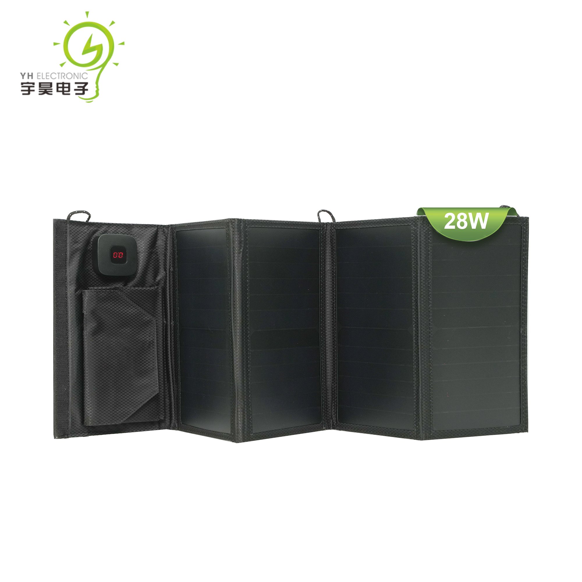 Waterproof Portable Foldable 28W Sunpower Solar Panel Charger with 2 USB Port for Hiking Camping Outdoor