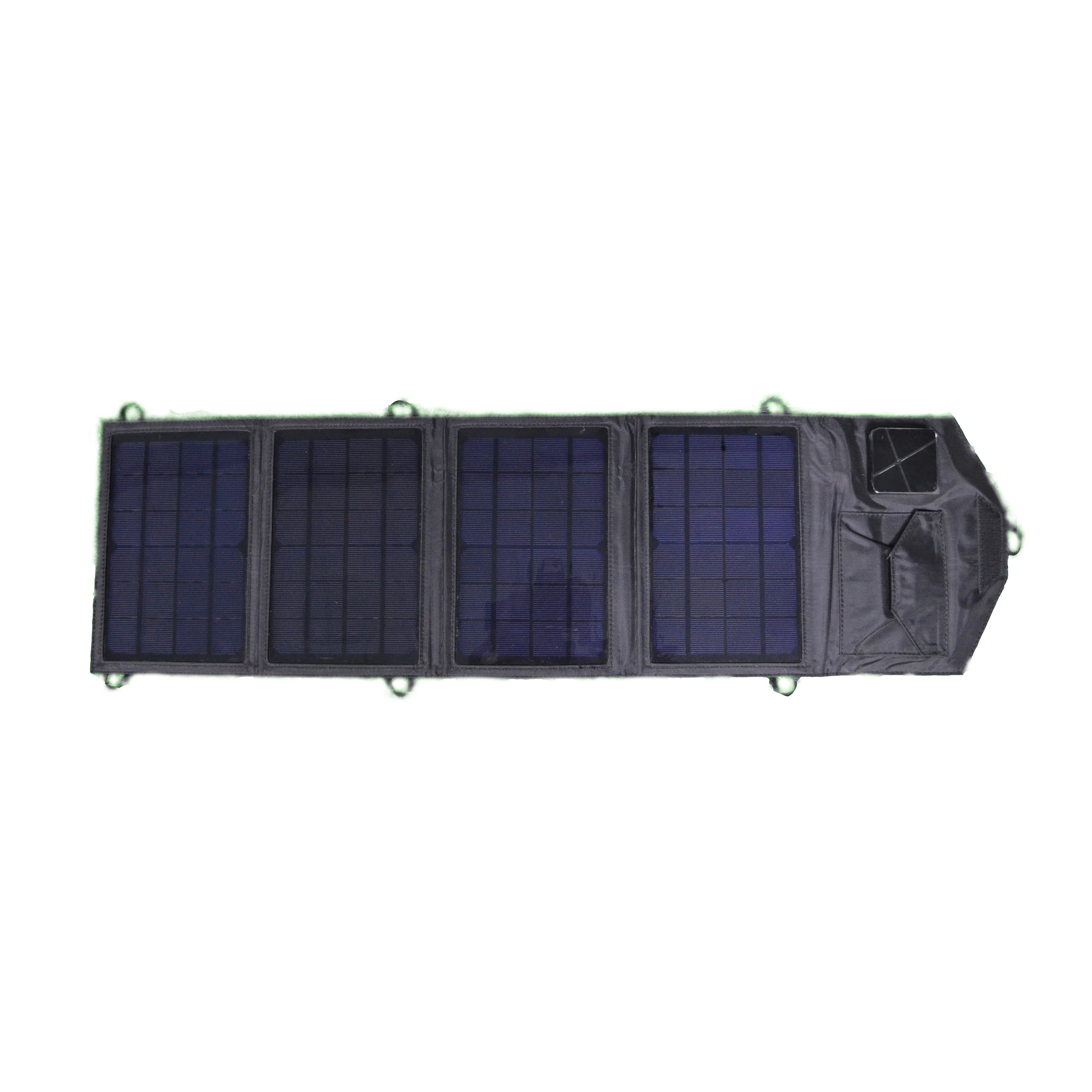 28W sunpower Folding Solar Panel Charger with DC and USB output port voltage controller