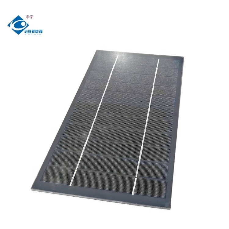 ZW-340170-GM All Black Transparent Glass Solar Panel 5.5V Glass Laminated Solar Panel 8.5W Mini Portable Solar Panel Charger