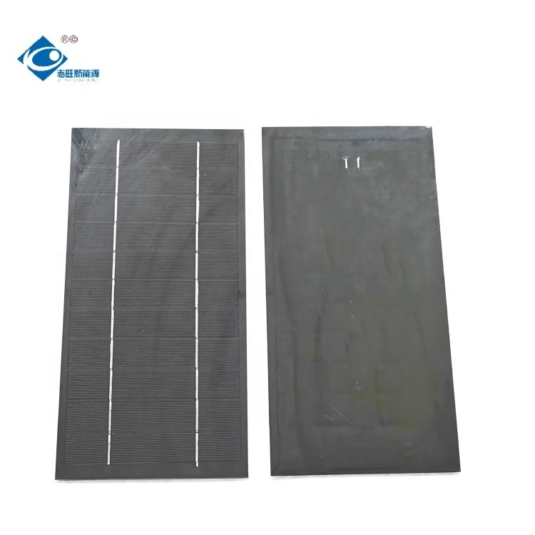 ZW-340170-GM All Black Transparent Glass Solar Panel 5.5V Glass Laminated Solar Panel 8.5W Mini Portable Solar Panel Charger