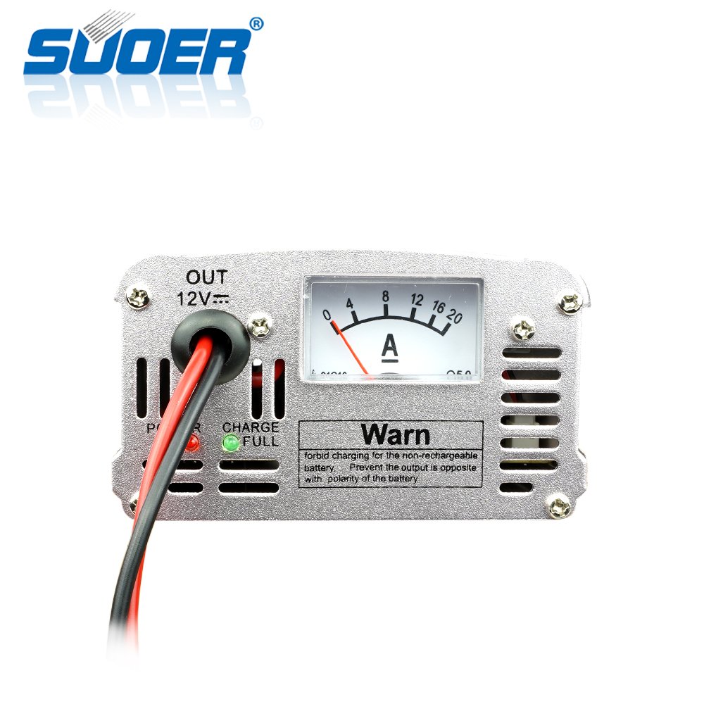 Suoer Portable 12V 220V/240V 10A AGM Solar Battery Charger