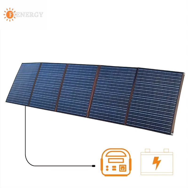 600W-6 Outdoor travel waterproof foldable portable solar charger with USB Type-C port