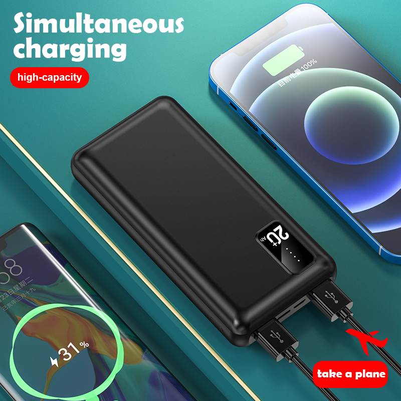 20000mah power banks Fast charger powerbank 100% true capacity portable slim power bank