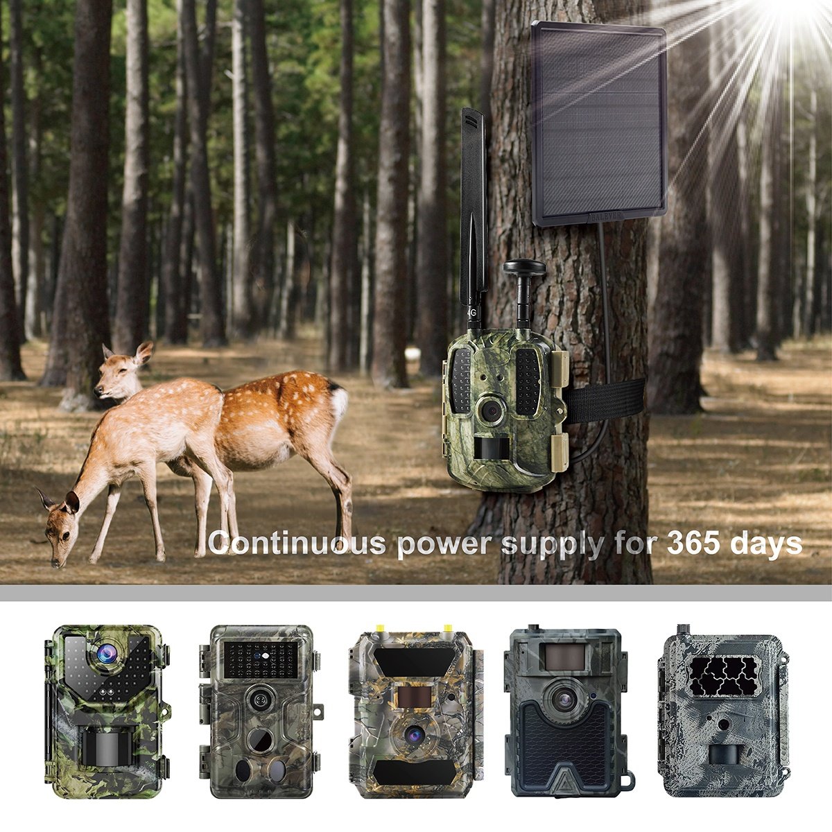 Solar Panel Battery 25000mAh 10W Hunting trail camera outdoor solar panel kit 12V USB Type-C power bank with solar charger