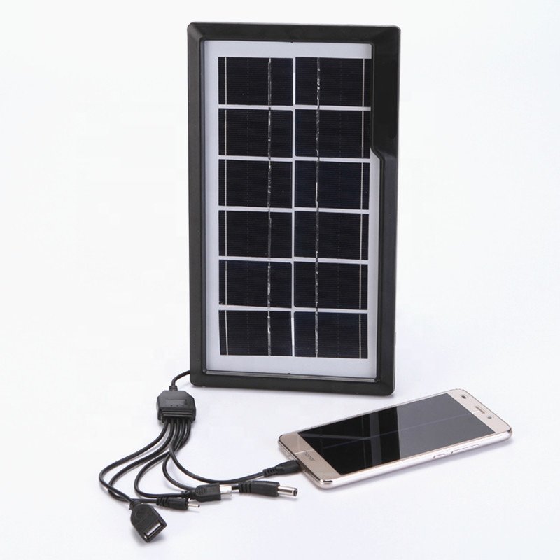 Small Power 3W 6V Portable Solar Panel With Usb Direct Charge Mobile Phone