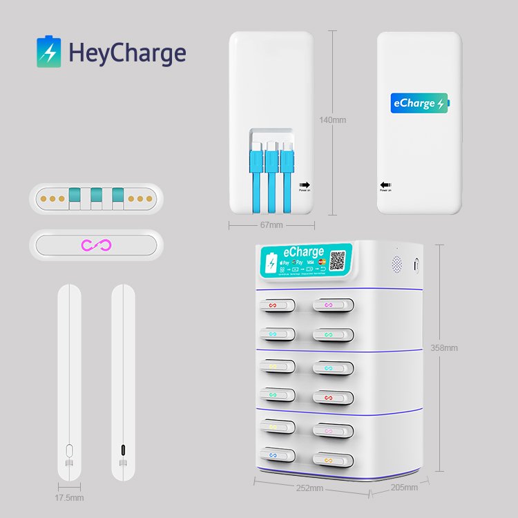 Hot sale NFC Payment sharing power bank station plus POS machine High Capacity phone charger power station