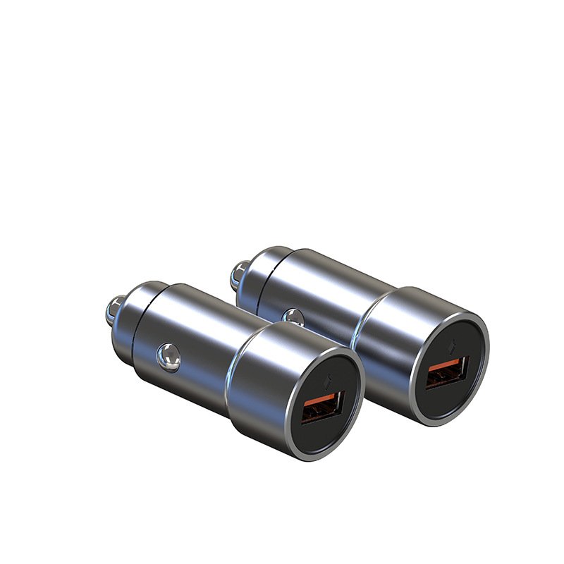 Car Charger QC3.0 Fast Charging Single Usb Port Supports Full Protocol Aluminum Alloy Body Car Fast Charger