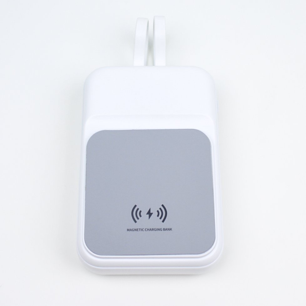 Power Bank Factory Wireless Magnetic Power Bank 5000mah 10000mah Built-in 2 Cable Fast Charging 2 in 1 power bank