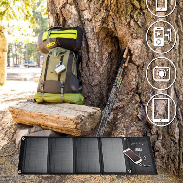 28w foldable fabric usb solar panel portable folding solar panel charger for backpack