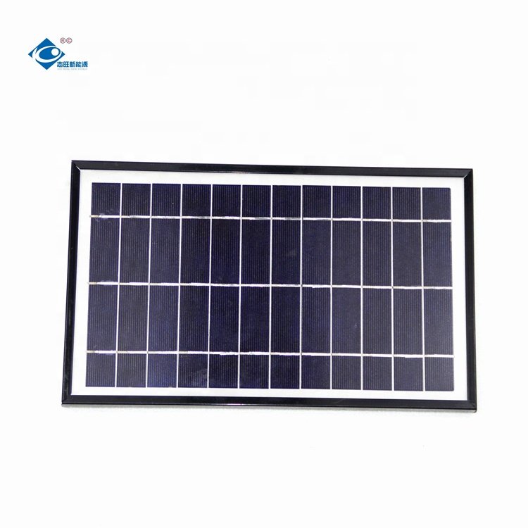 ZW-7W-6V-1 Mini Solar Panels Power Charger 7W Aluminum Frame Solar Panel 6V Glass Laminated Solar Panel Charger