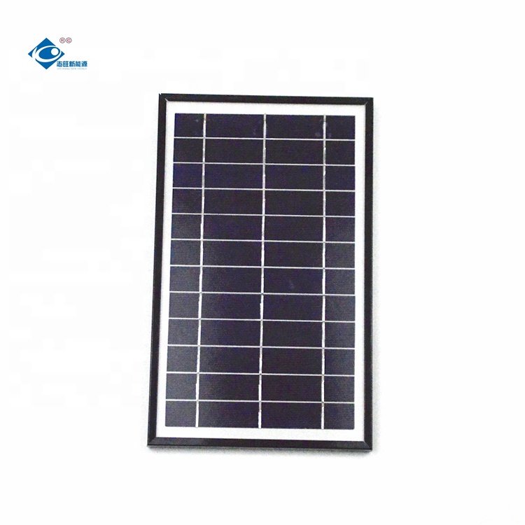 ZW-7W-6V-1 Mini Solar Panels Power Charger 7W Aluminum Frame Solar Panel 6V Glass Laminated Solar Panel Charger
