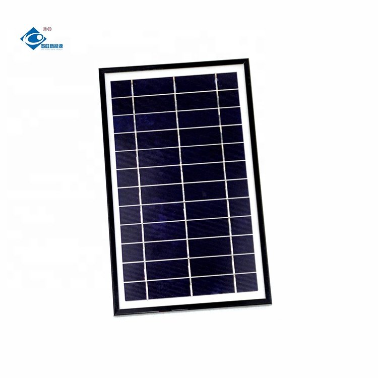 ZW-7W-6V-1 Mini Solar Panels Power Charger 7W Aluminum Frame Solar Panel 6V Glass Laminated Solar Panel Charger